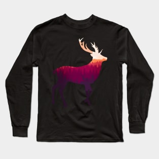 Stag Deer Buck - King of the Forest Long Sleeve T-Shirt